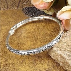 Vintage Tibetan Silver Bangle